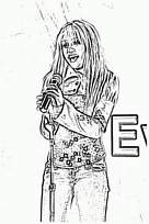 coloriage hannah montana en concert